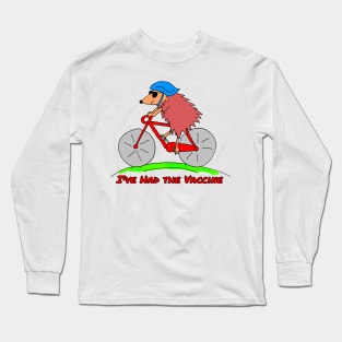 Vaccinated Cycling Hedgehog Long Sleeve T-Shirt